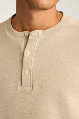 Waffle Henley / Bonobos - oatmeal heather