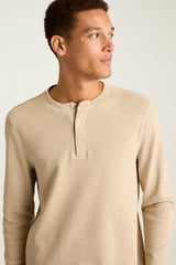 Waffle Henley / Bonobos - oatmeal heather
