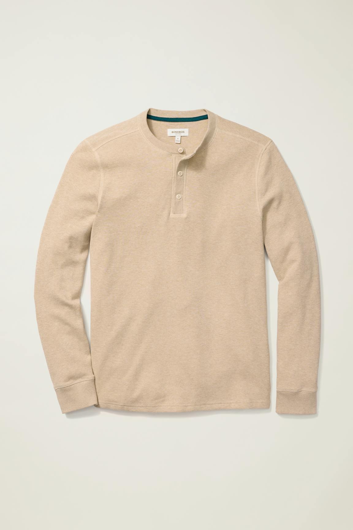Waffle Henley / Bonobos - oatmeal heather