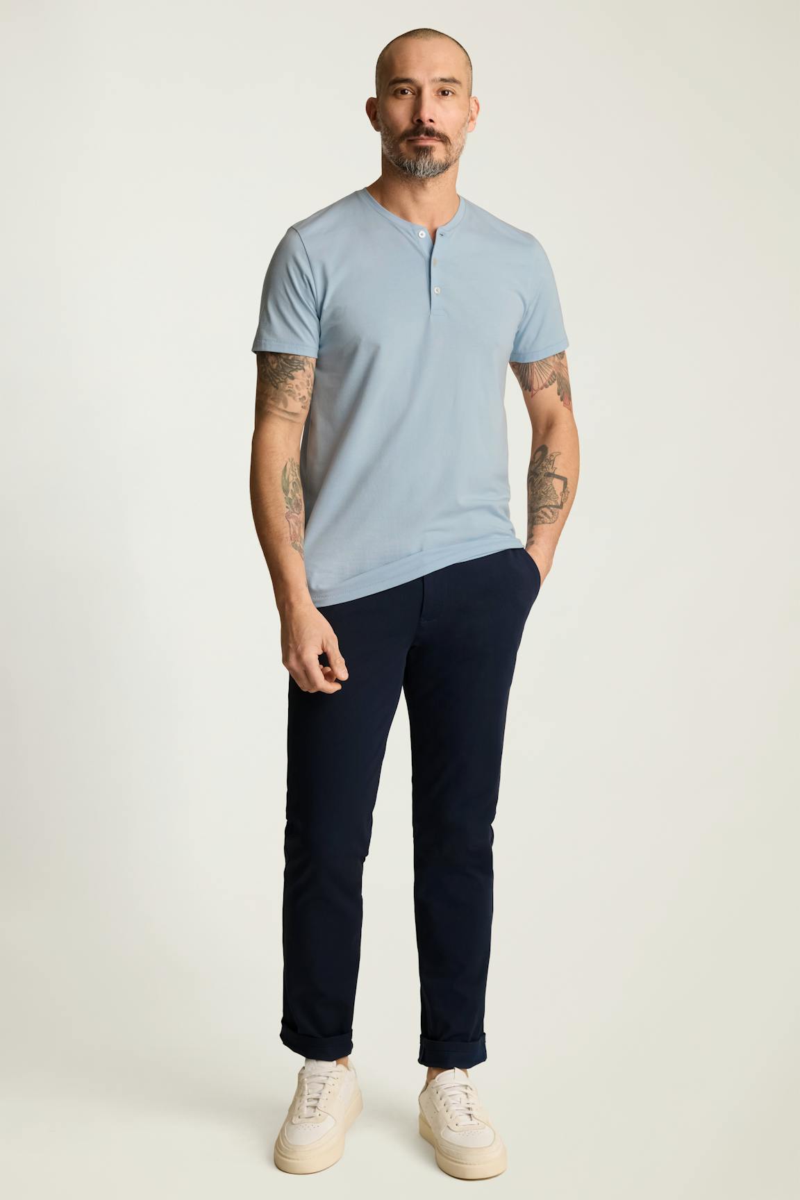 Pima Performance Short Sleeve Henley / Bonobos - light blue