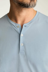 Pima Performance Short Sleeve Henley / Bonobos - light blue