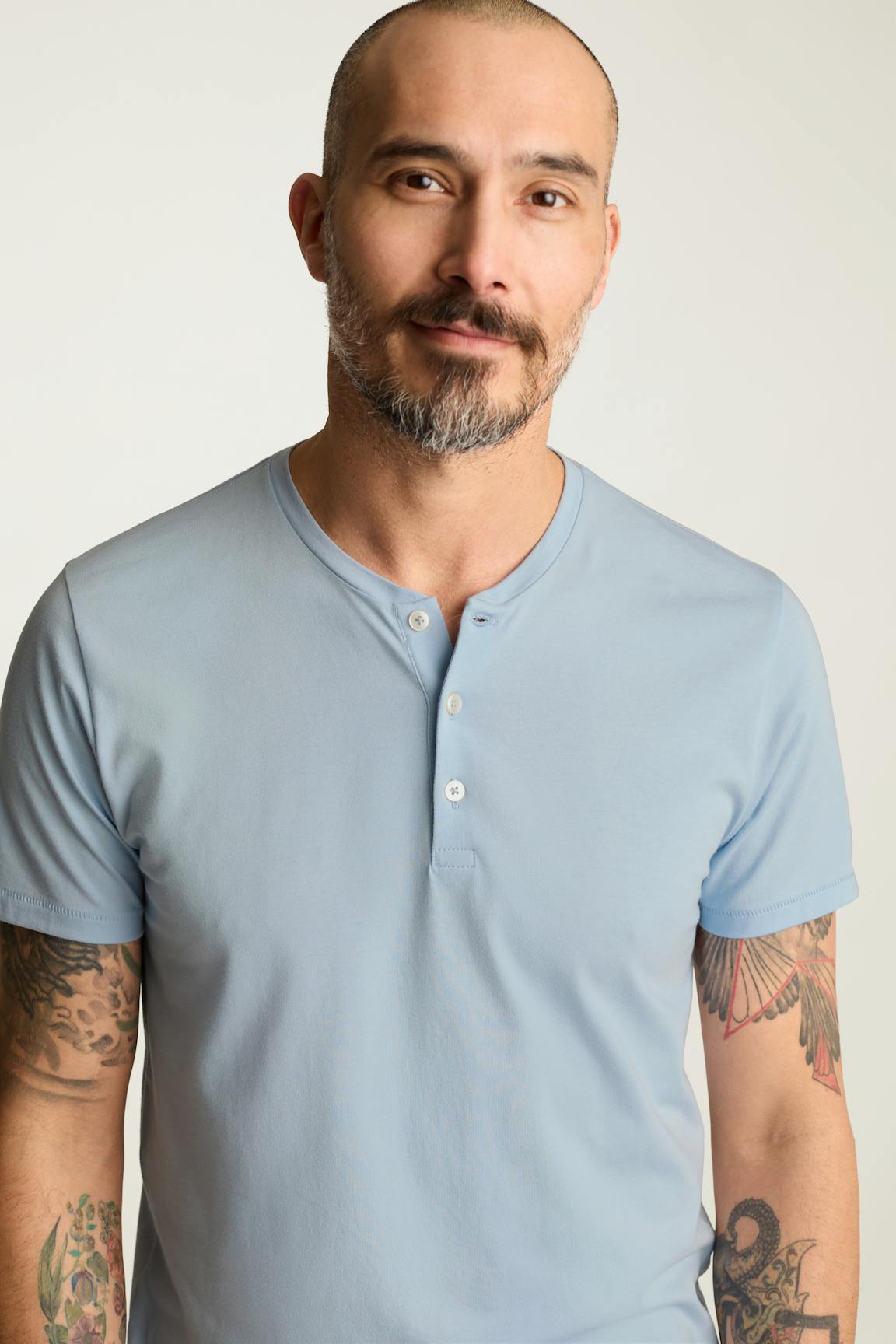 Pima Performance Short Sleeve Henley / Bonobos - light blue