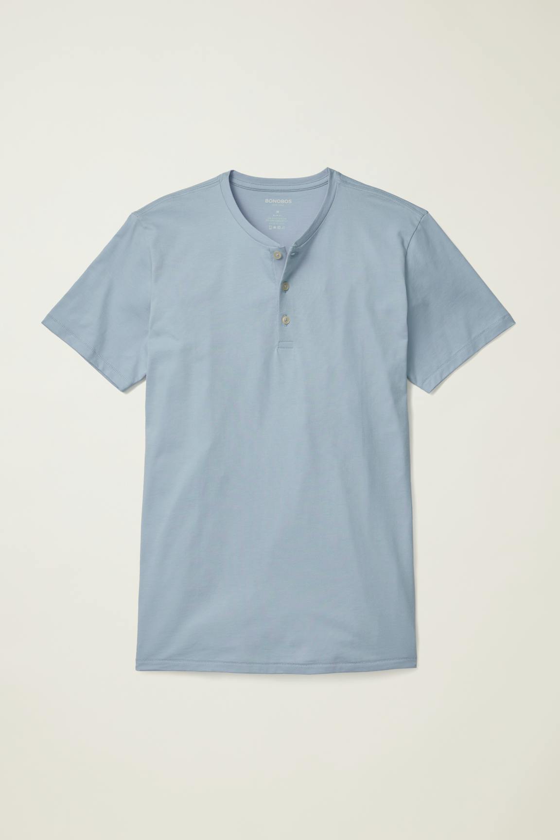 Pima Performance Short Sleeve Henley / Bonobos - light blue