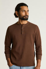 Waffle Henley / Bonobos - chocolate brown