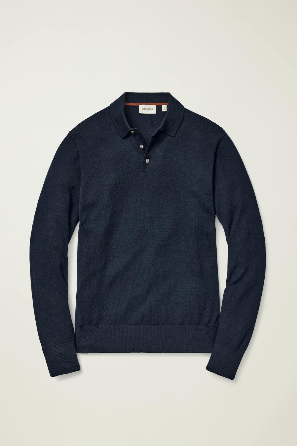 Merino Long Sleeve Sweater Polo / Bonobos - navy merino