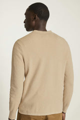 Hudson Long Sleeve Sweater Polo / Bonobos - cream cotton cashmere diamond