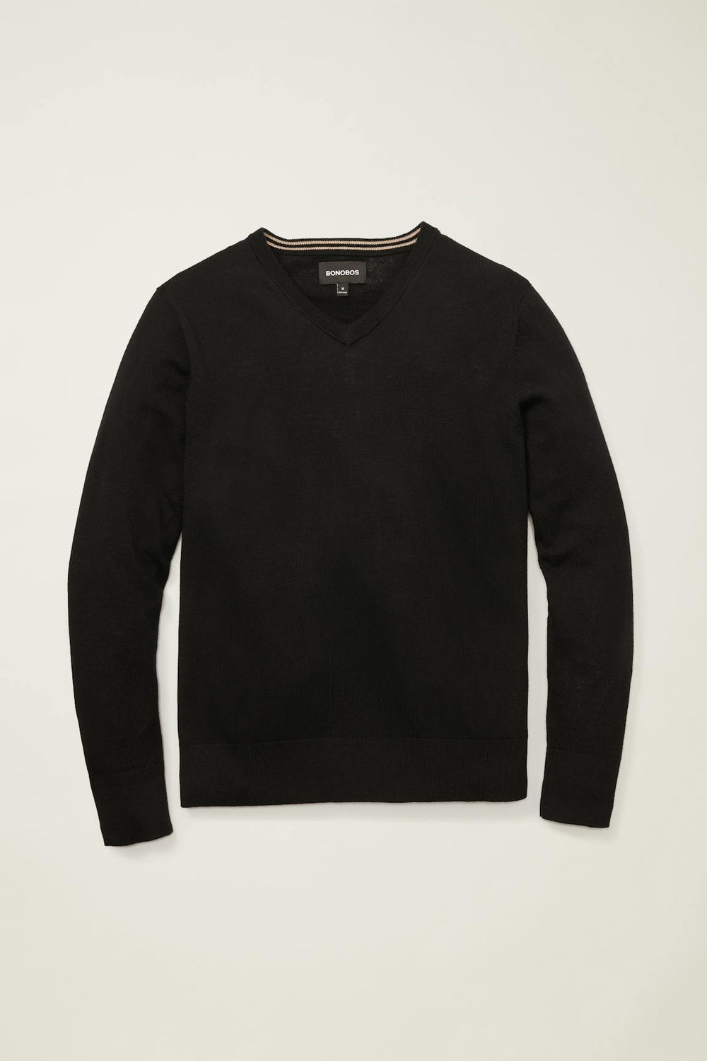 Washable Merino V-Neck Sweater / Bonobos - jet black