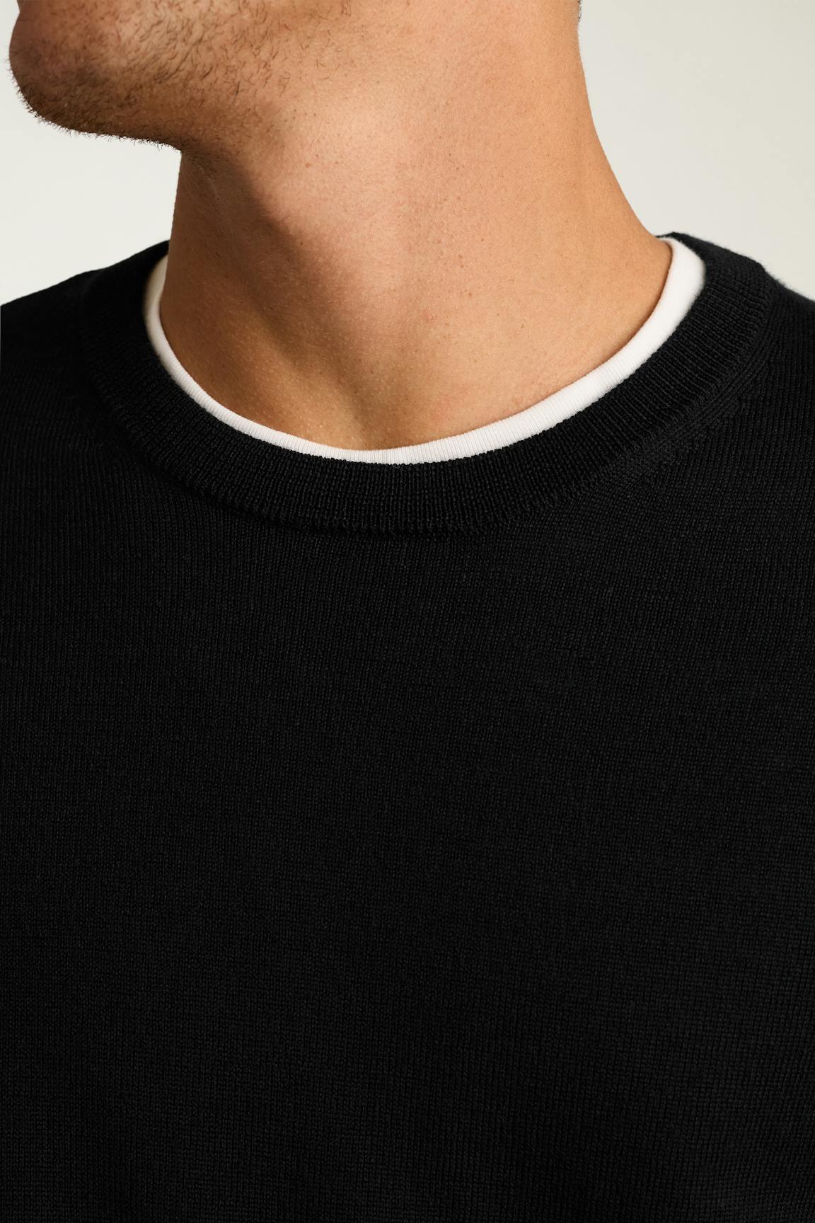 Washable Merino Crew Neck Sweater / Bonobos - jet black