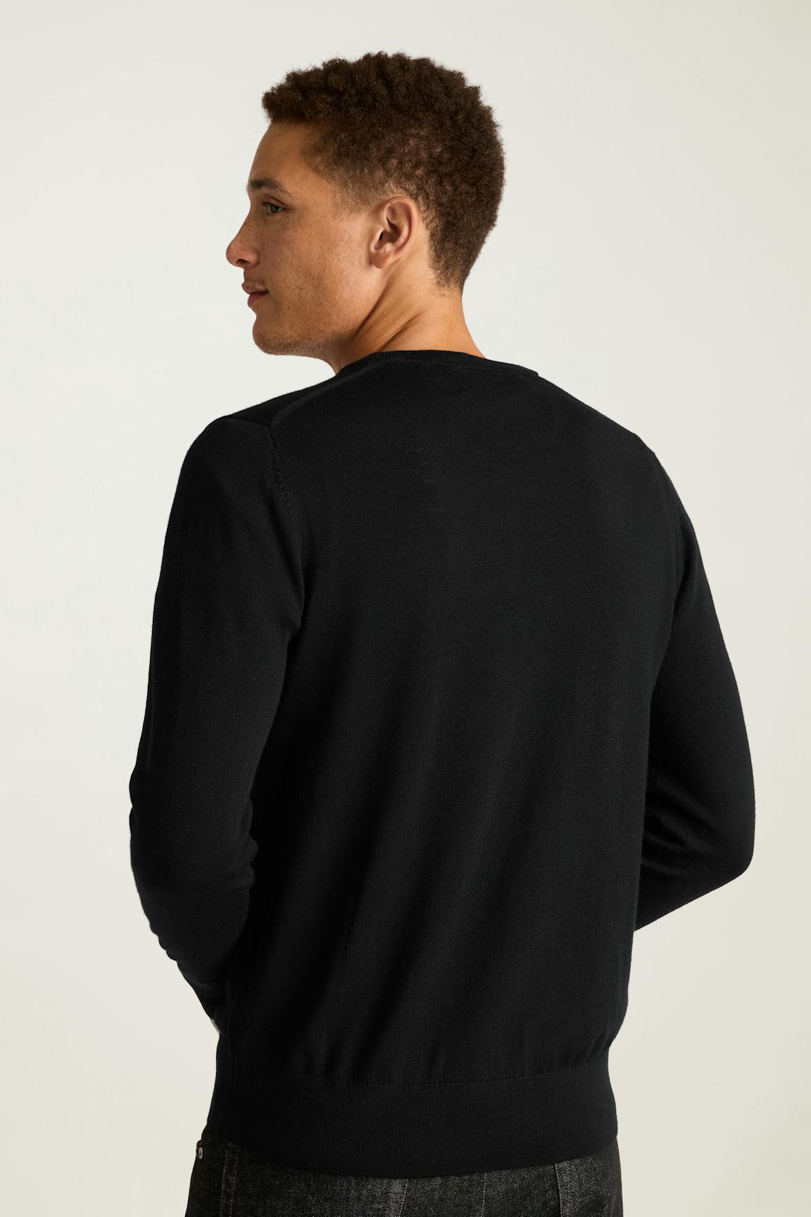 Washable Merino Crew Neck Sweater / Bonobos - jet black
