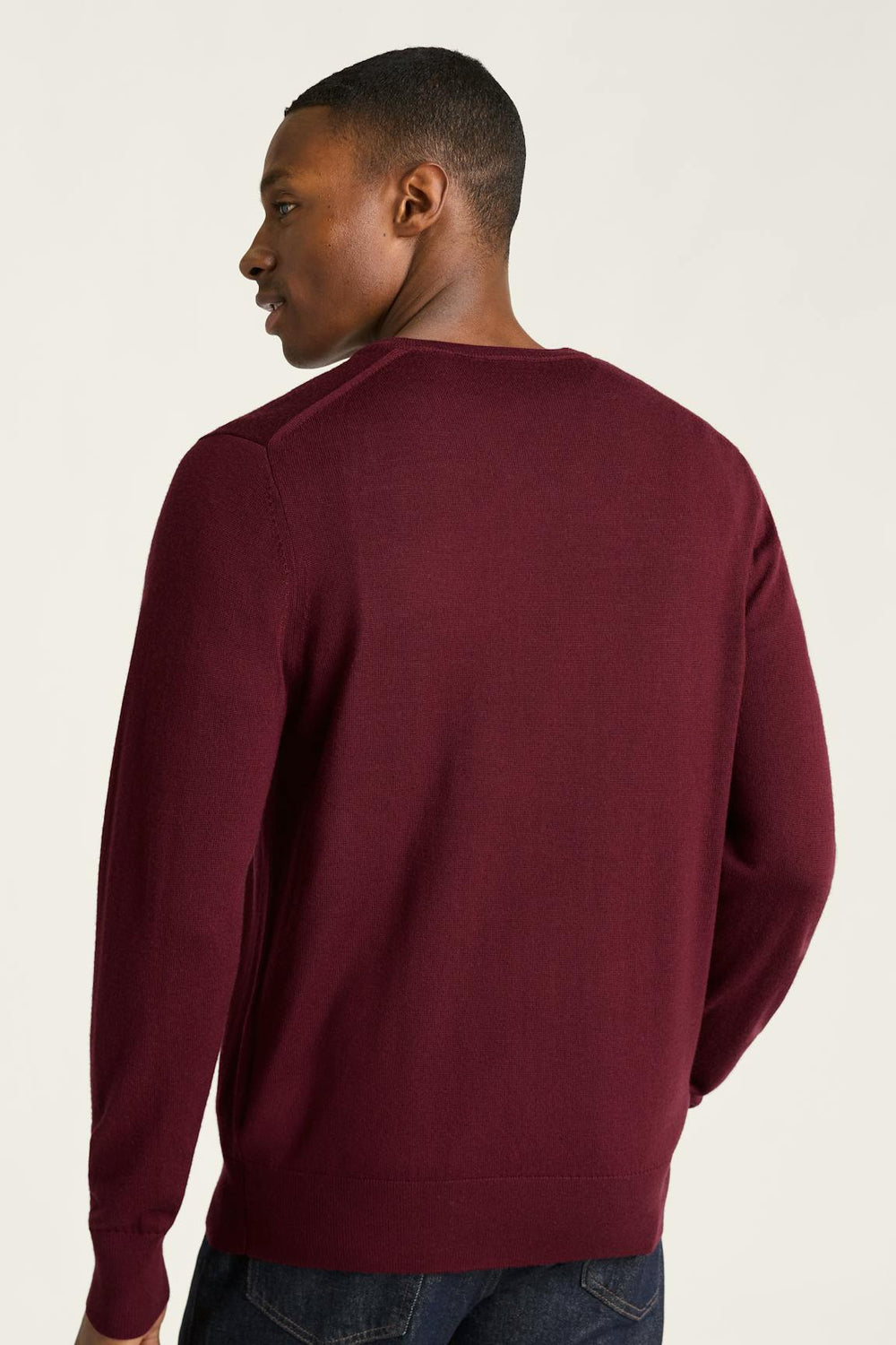 Washable Merino V-Neck Sweater / Bonobos - bordeaux