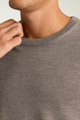Washable Merino Crew Neck Sweater / Bonobos - taupe heather