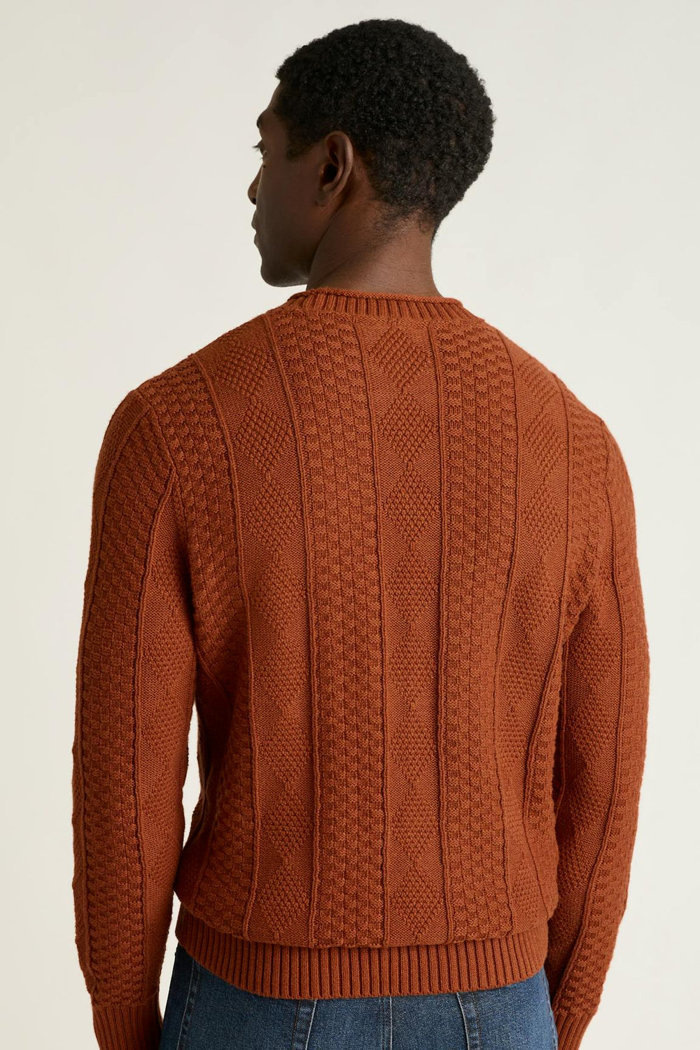 Cotton Cashmere Roll Neck Sweater / Bonobos - rust
