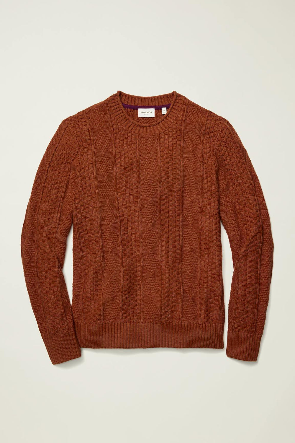 Cotton Cashmere Roll Neck Sweater / Bonobos - rust