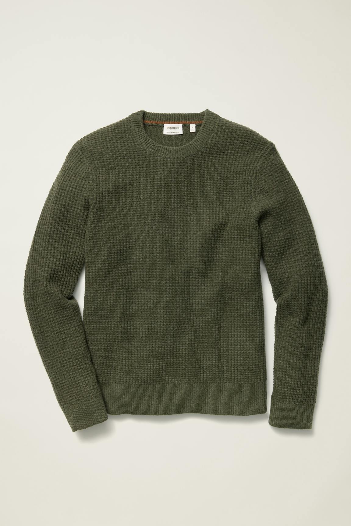Italian Cashmere Crew Neck Sweater / Bonobos - dark olive green