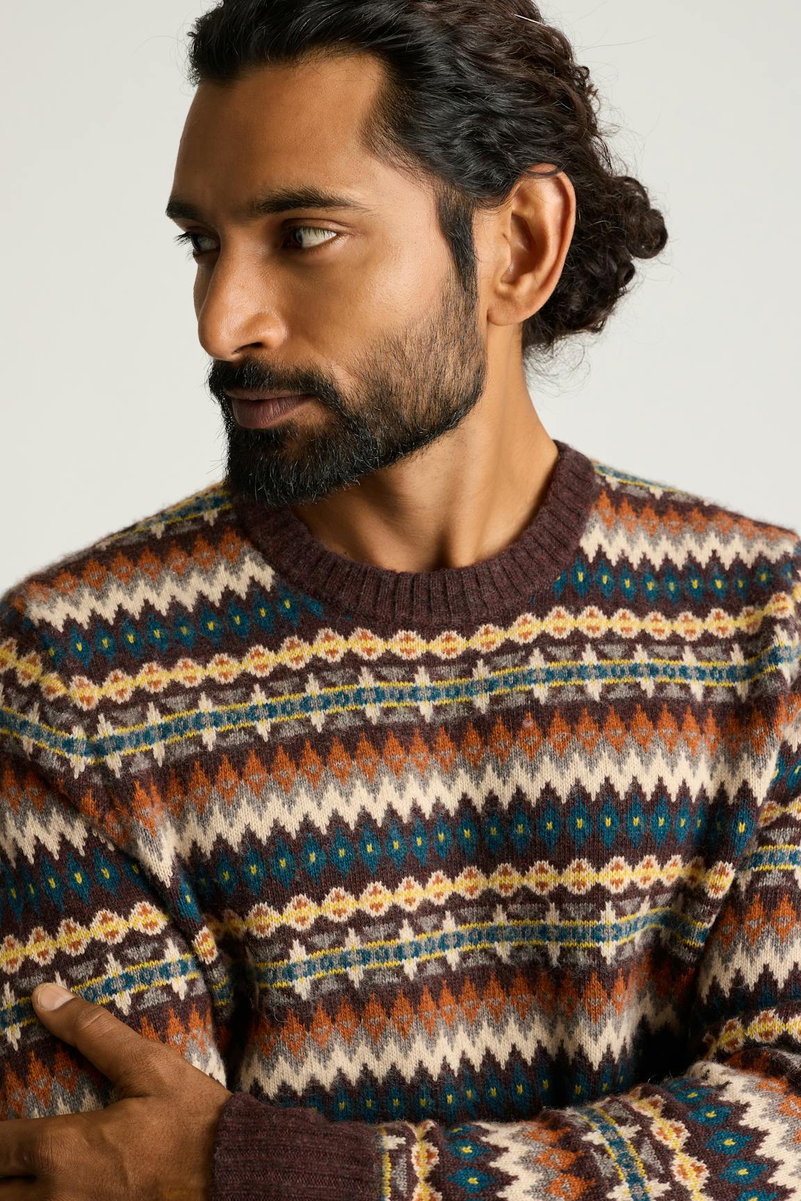 Fall Fair Isle Sweater / Bonobos - brown multicolor