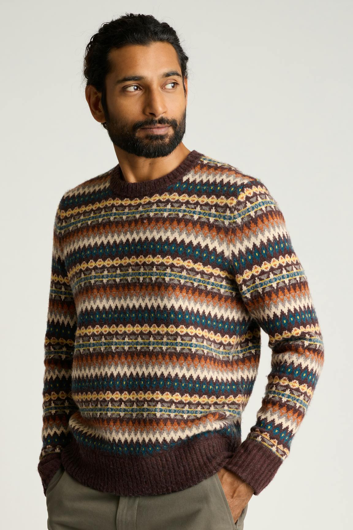 Fall Fair Isle Sweater / Bonobos - brown multicolor