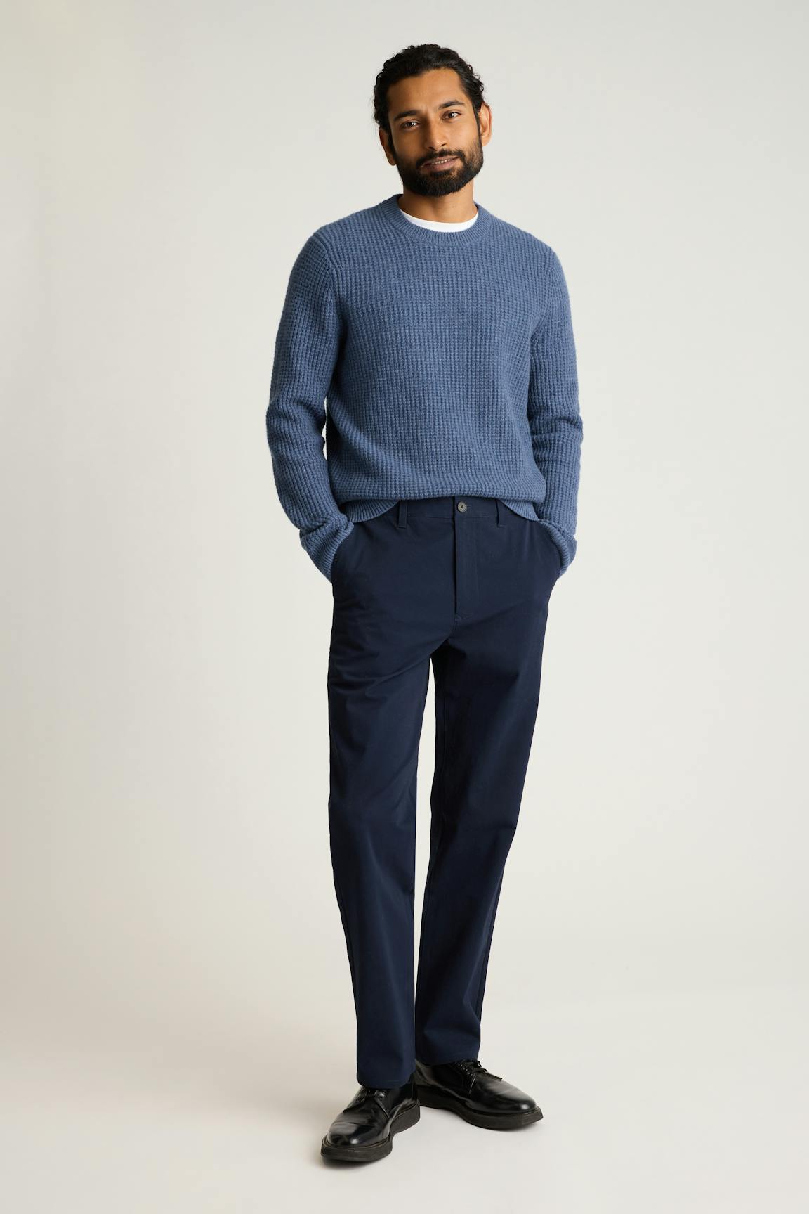 Italian Cashmere Crew Neck Sweater / Bonobos - mid blue