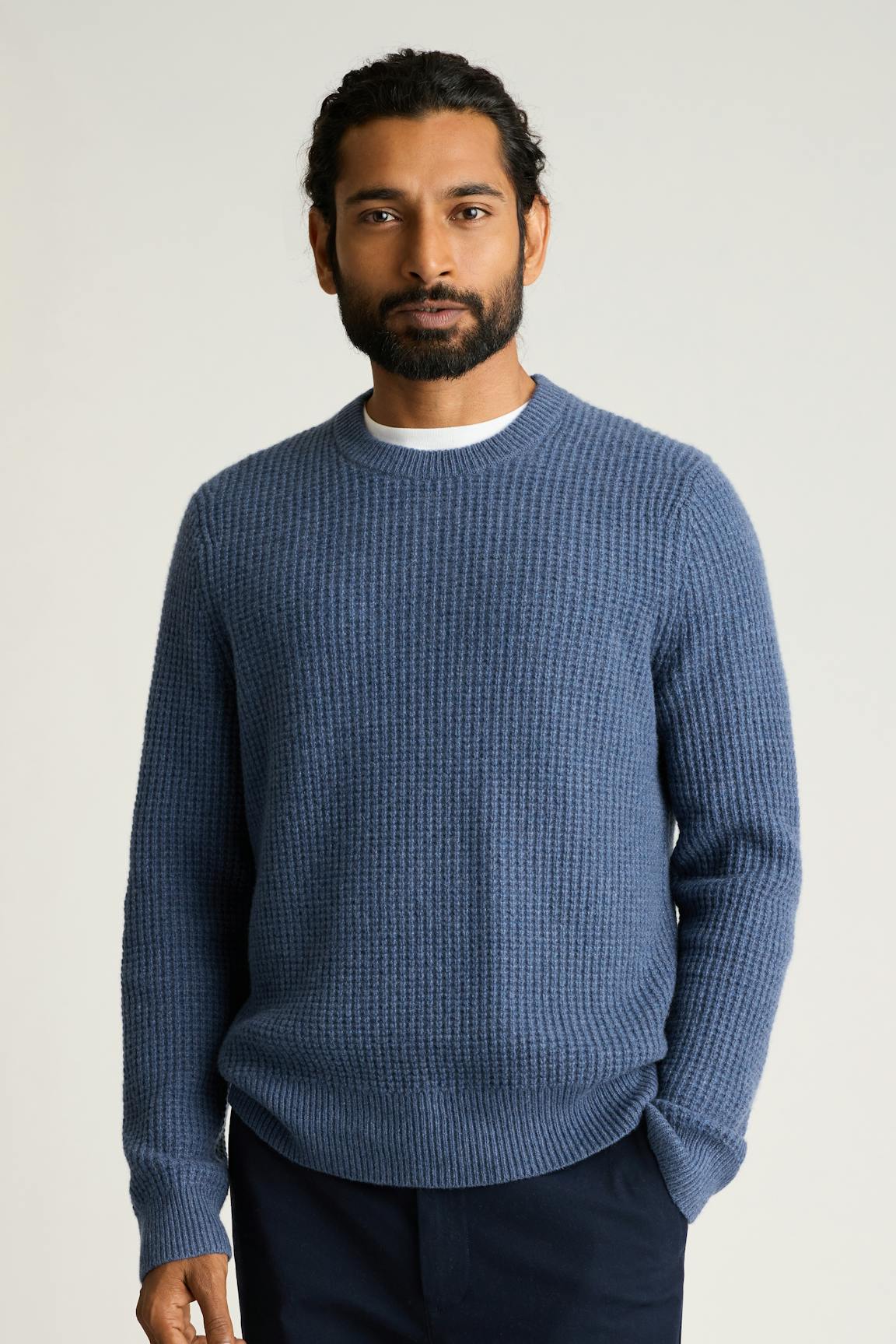 Italian Cashmere Crew Neck Sweater / Bonobos - mid blue