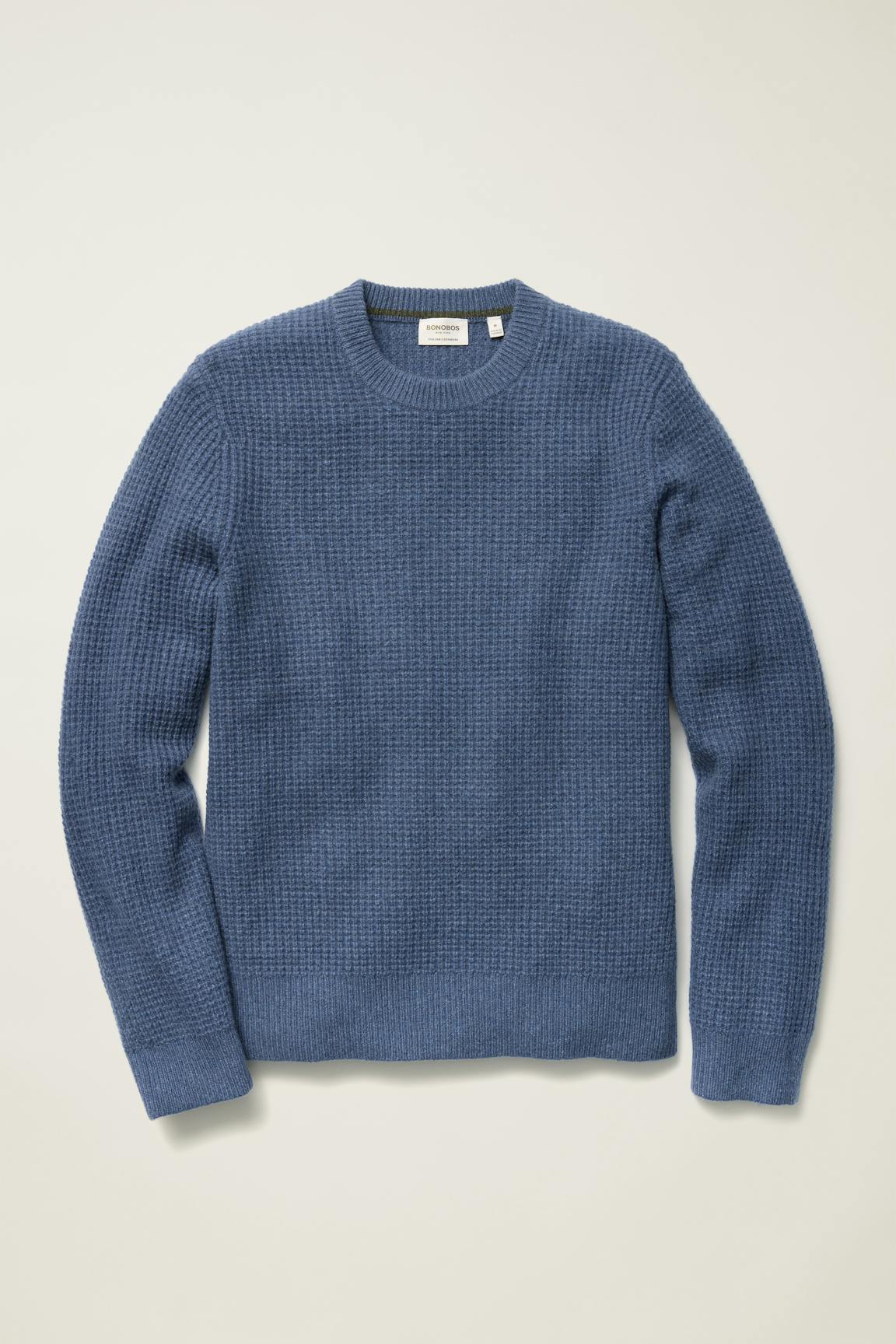 Italian Cashmere Crew Neck Sweater / Bonobos - mid blue