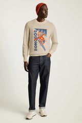 Extrafine Merino Ski Bunny Sweater / Bonobos - white scenic print