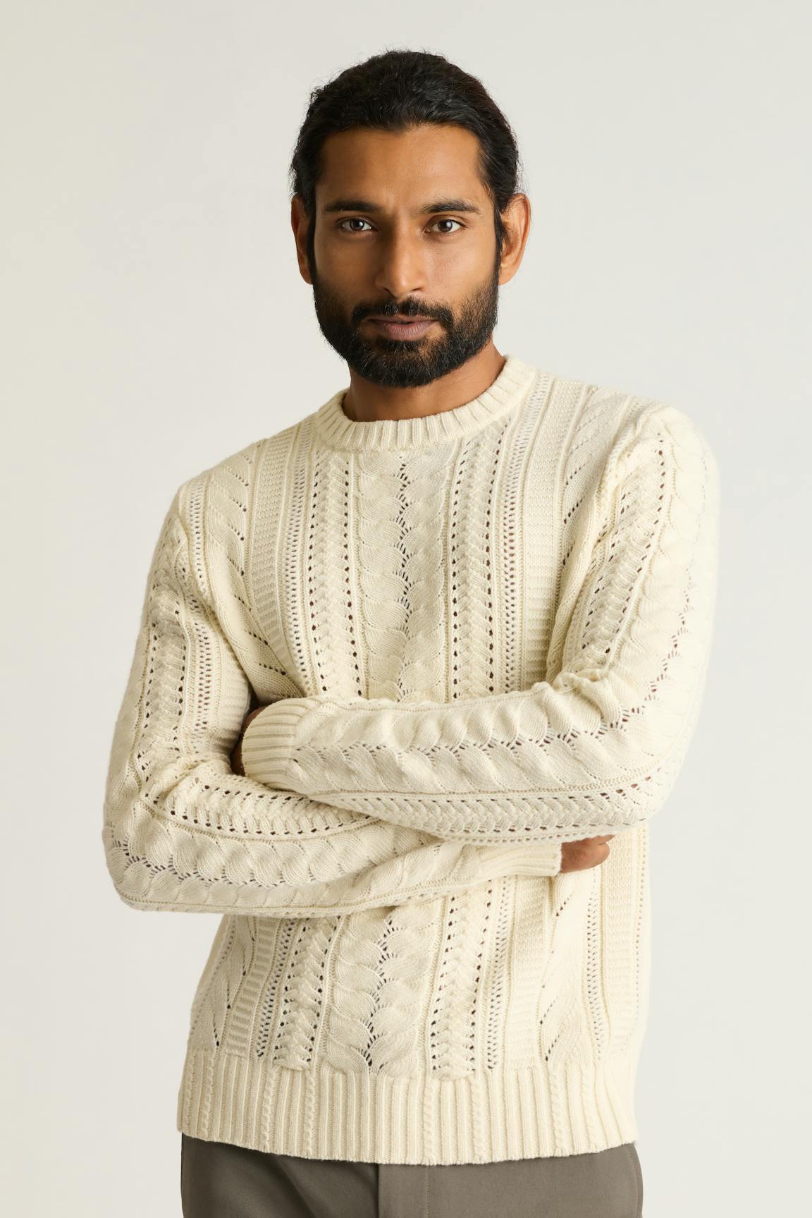 Merino Cable Sweater / Bonobos - winter white