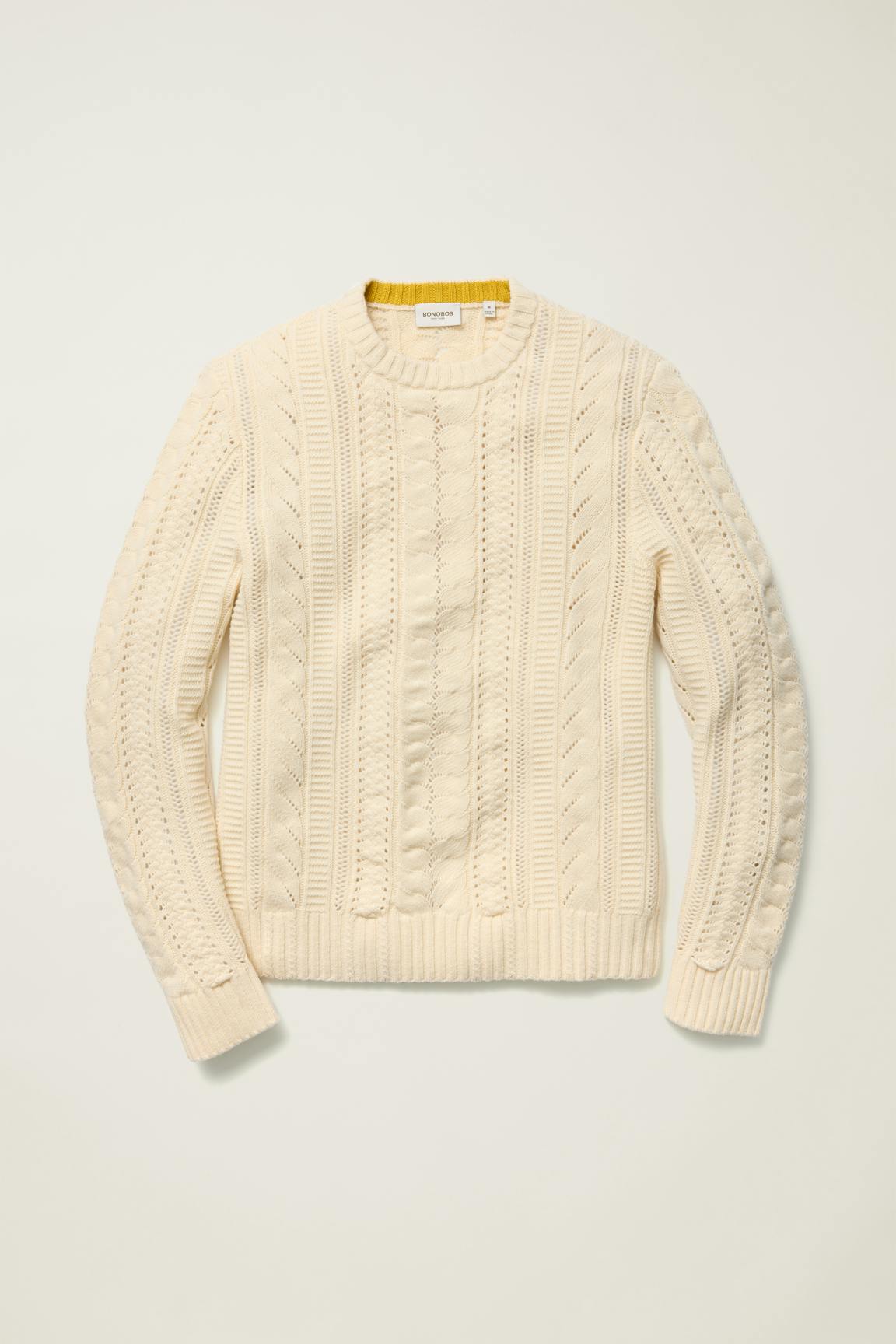 Merino Cable Sweater / Bonobos - winter white