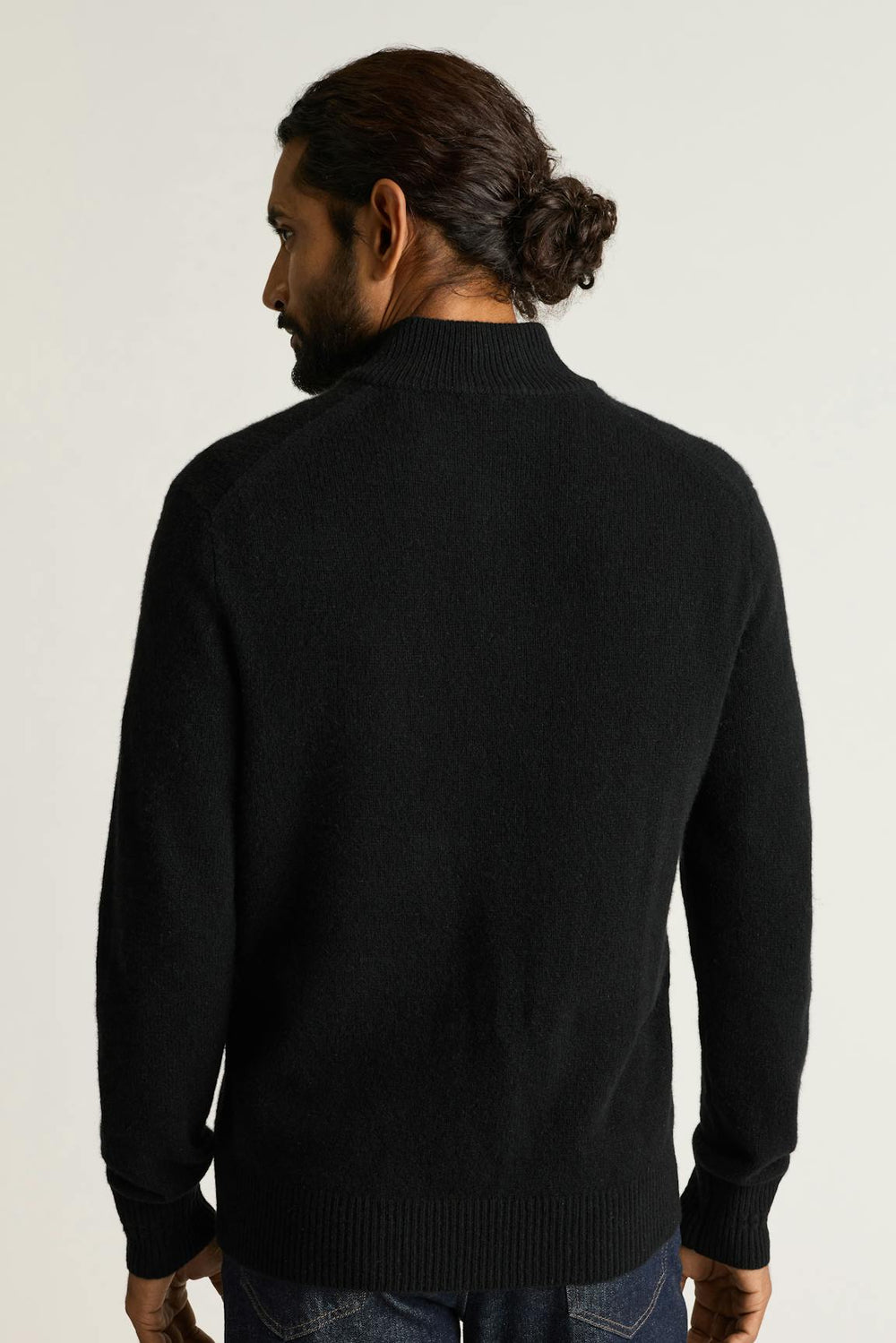 Italian Cashmere Mock Neck Sweater / Bonobos - black