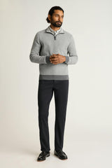 Washable Cotton Cashmere Quarter Zip / Bonobos - ash grey