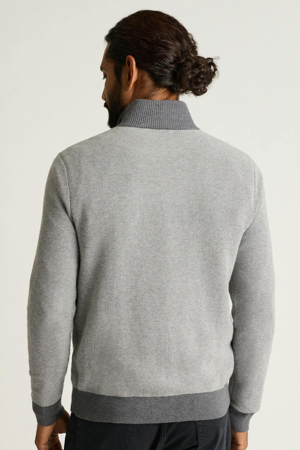 Washable Cotton Cashmere Quarter Zip / Bonobos - ash grey