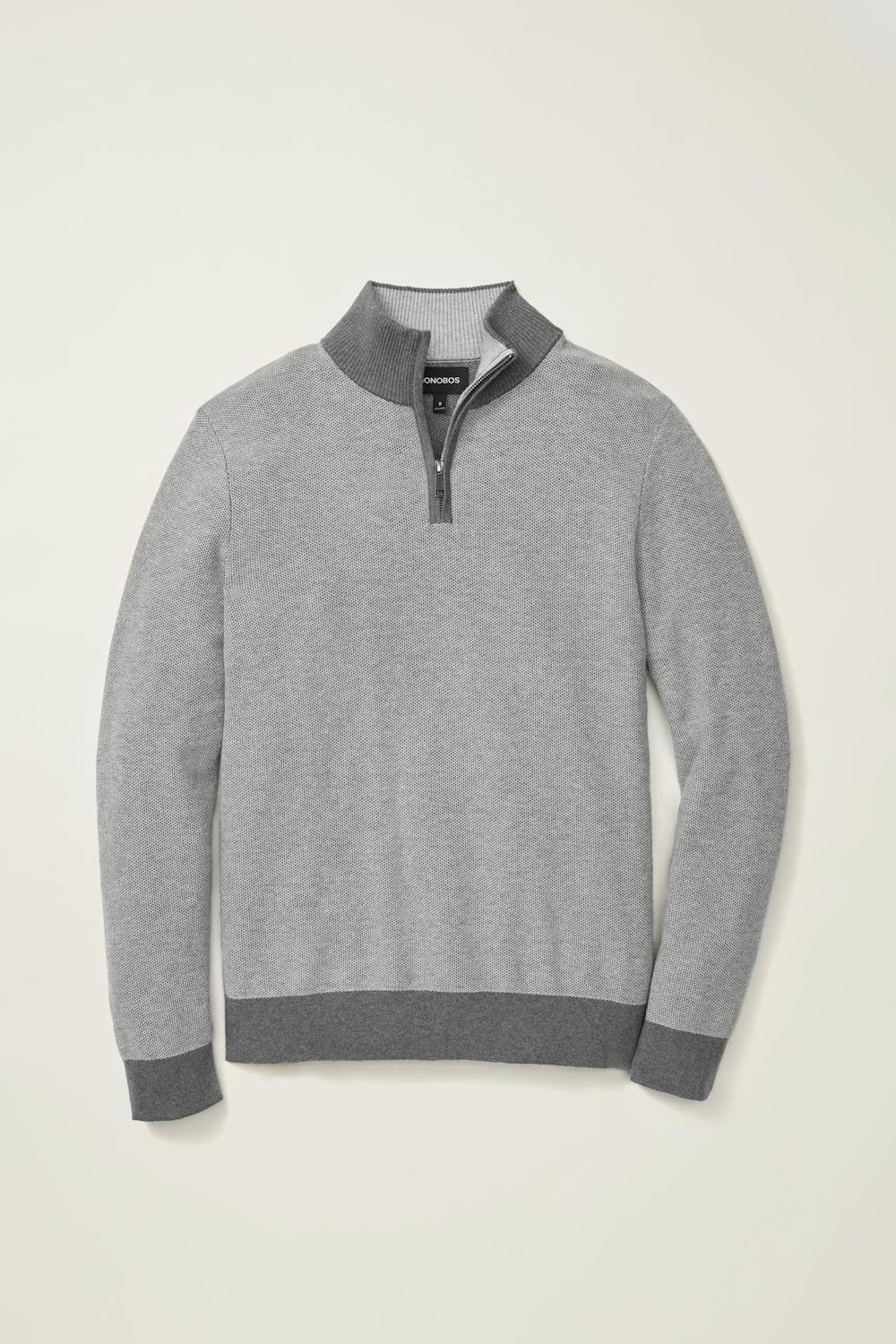 Washable Cotton Cashmere Quarter Zip / Bonobos - ash grey