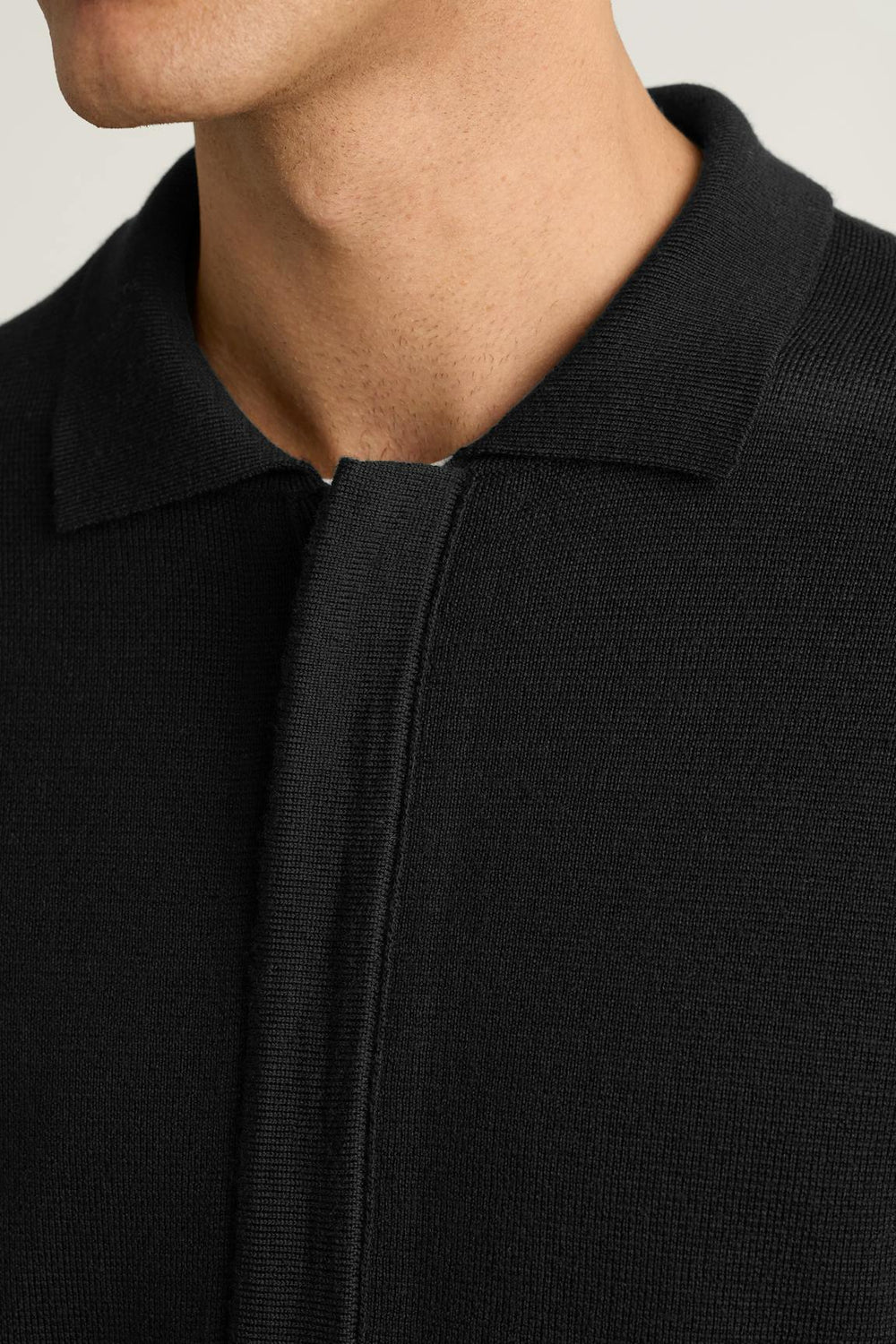 Merino Sweater Bomber / Bonobos - black