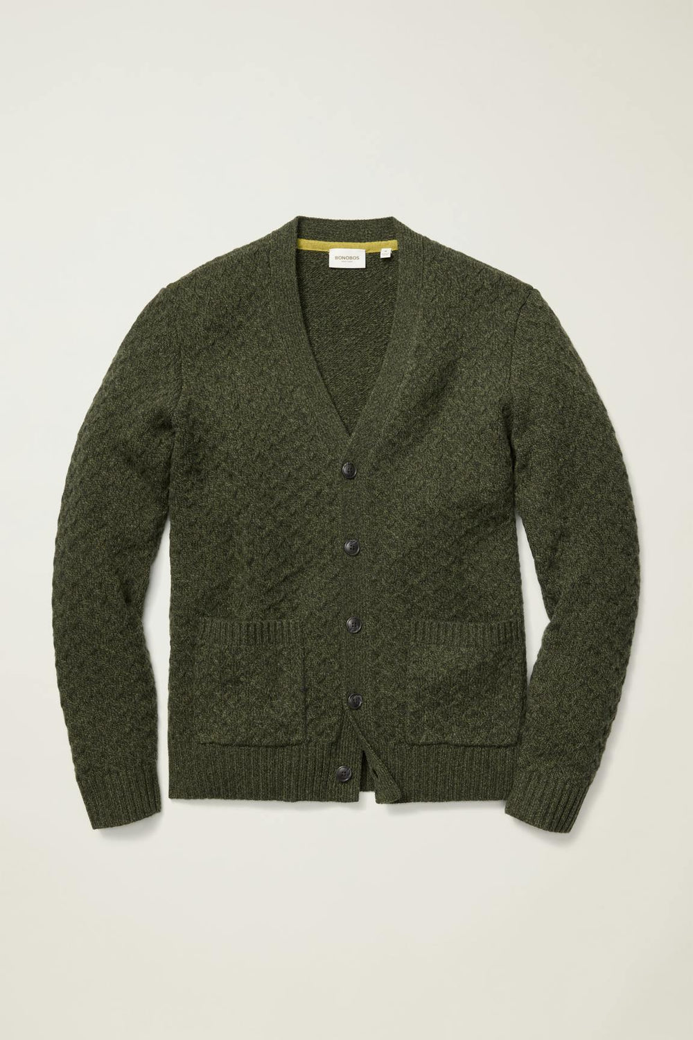 Merino Blend Cable Cardigan / Bonobos - dark olive green