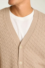 Merino Blend Cable Cardigan / Bonobos - ivory
