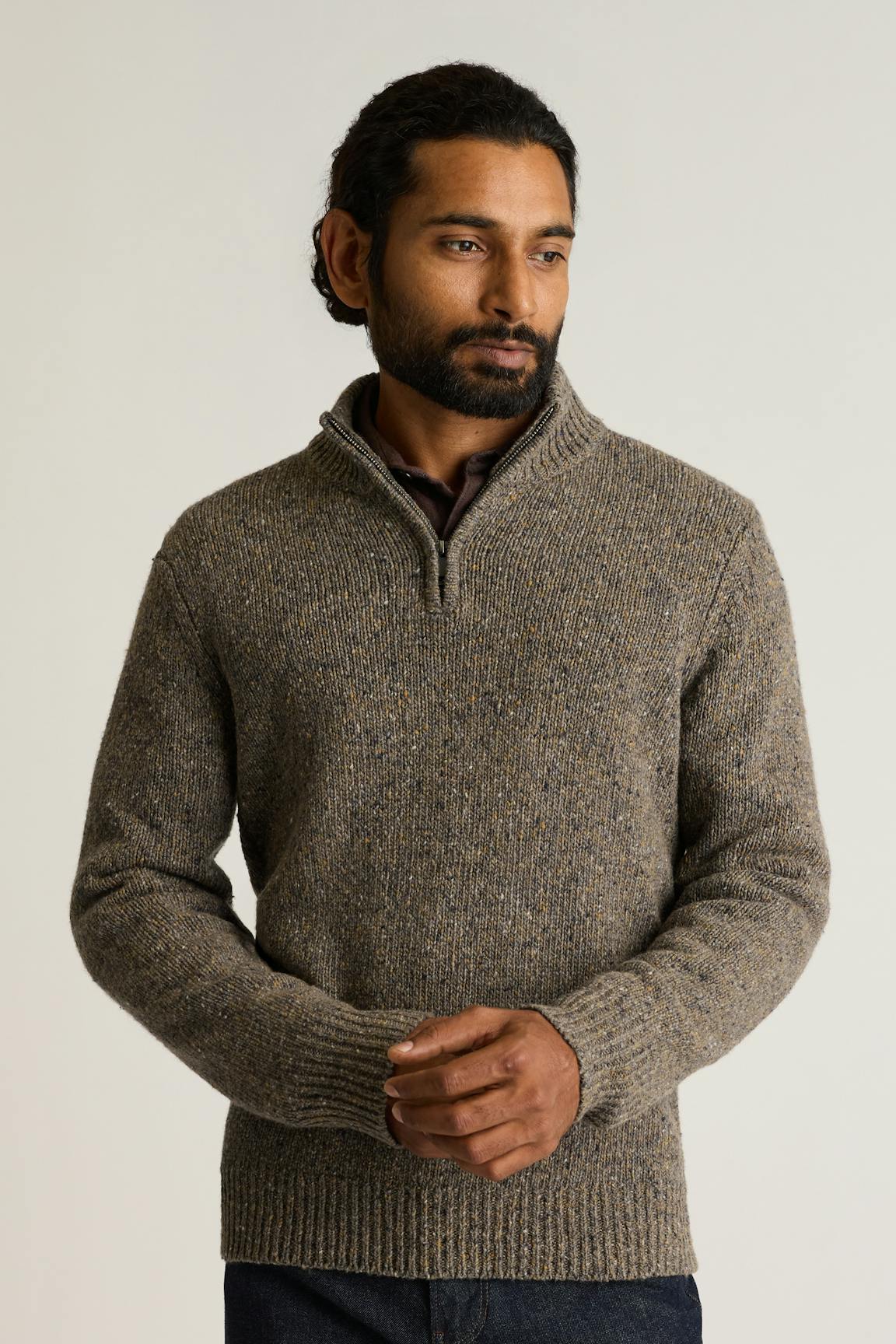 Donegal Half-Zip / Bonobos - olive green