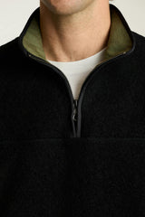 Italian Wool Fleece Quarter Zip / Bonobos - black