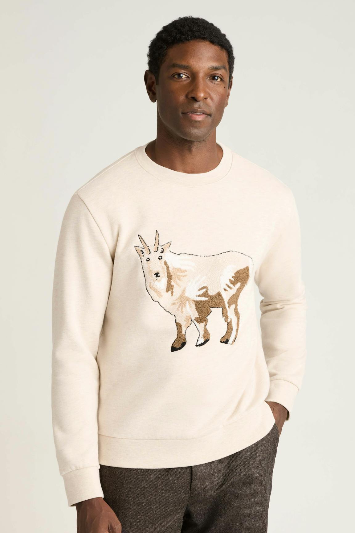 Critter Supersoft Fleece Crew / Bonobos - the goat critter