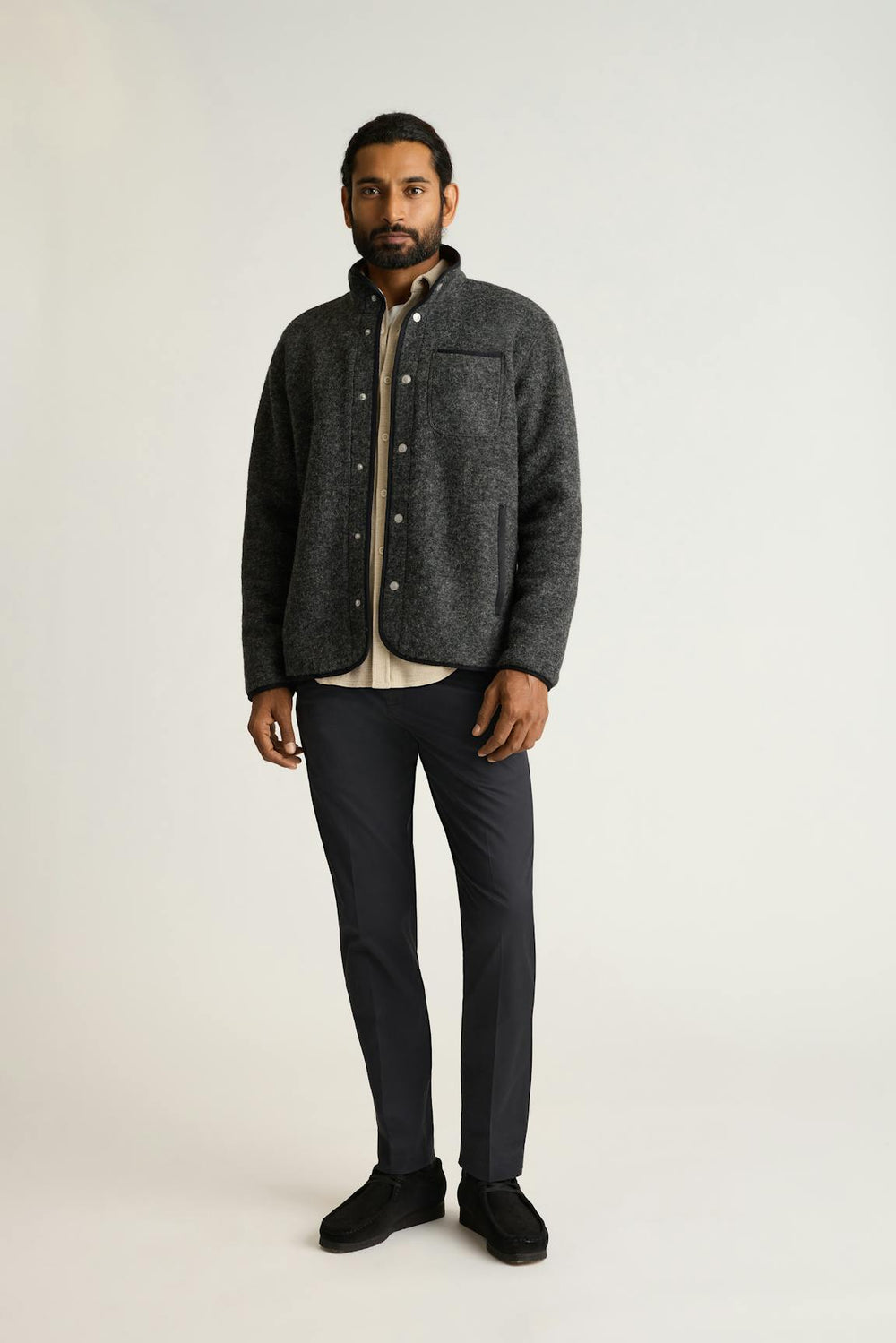 Italian Wool Fleece Jacket / Bonobos - charcoal heather