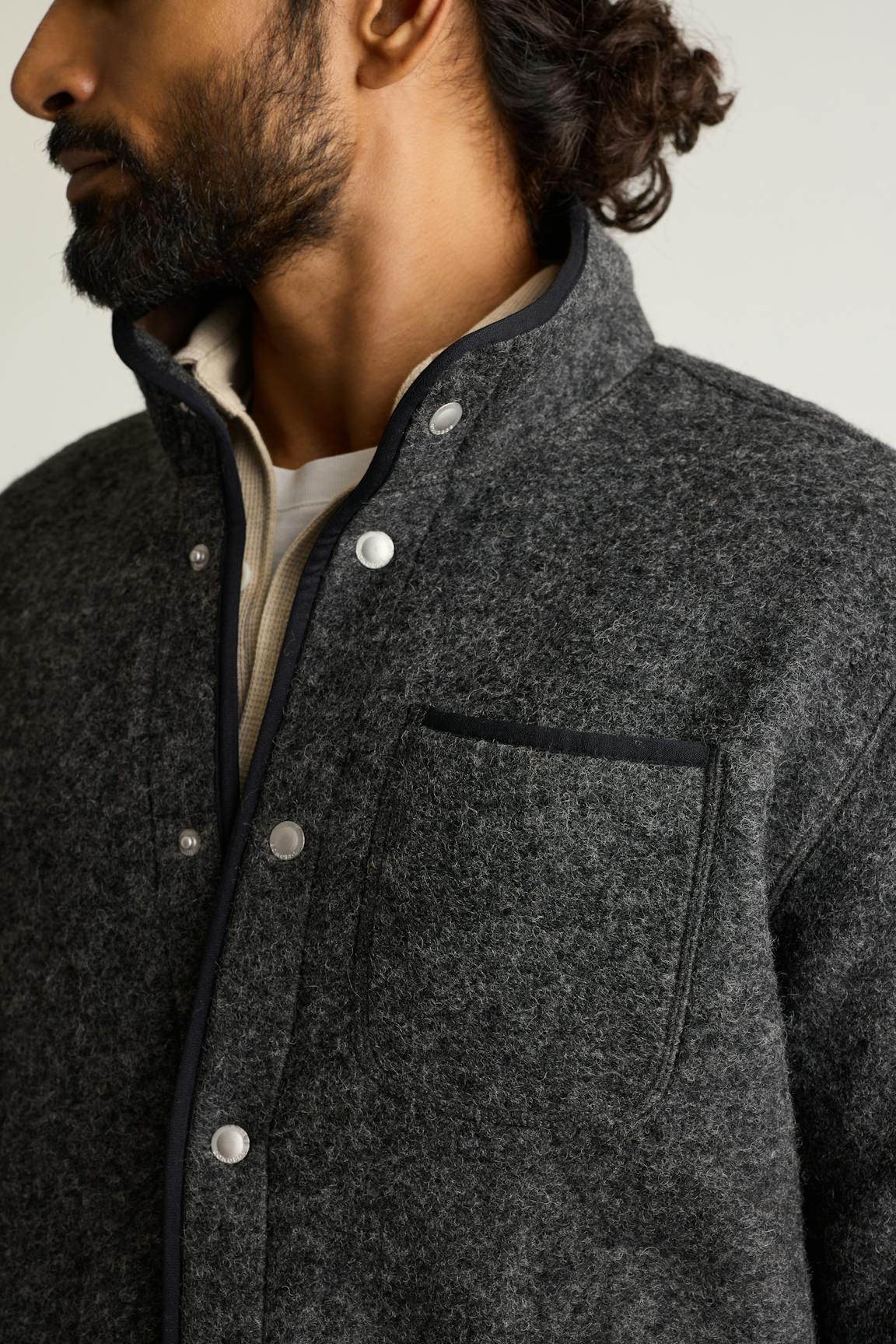 Italian Wool Fleece Jacket / Bonobos - charcoal heather