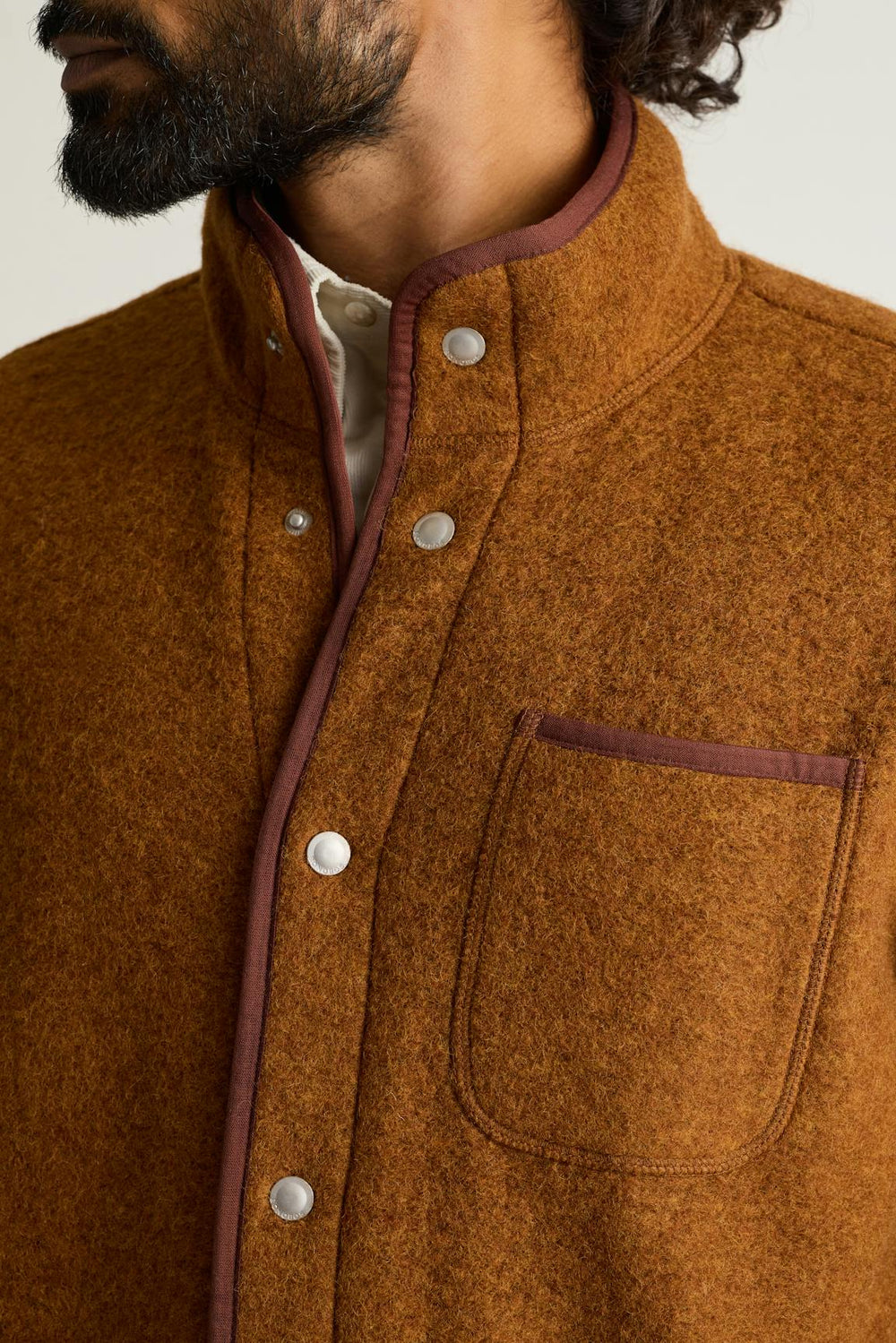 Italian Wool Fleece Jacket / Bonobos - rust