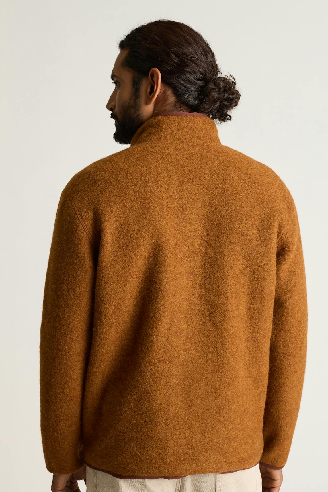 Italian Wool Fleece Jacket / Bonobos - rust