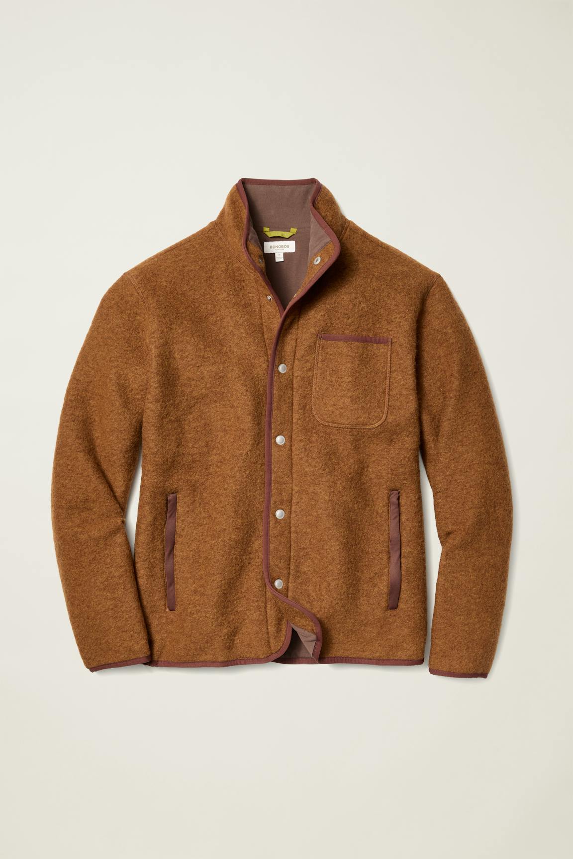 Italian Wool Fleece Jacket / Bonobos - rust
