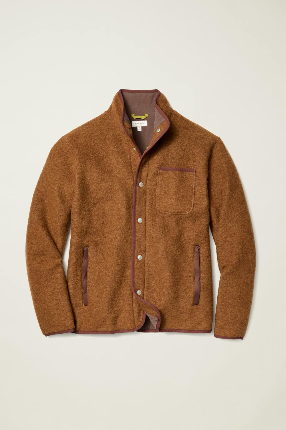 Italian Wool Fleece Jacket / Bonobos - rust