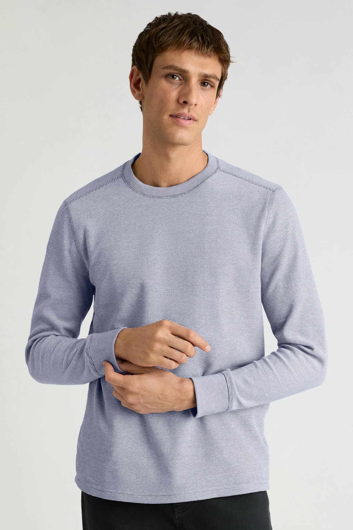Waffle Crew / Bonobos - navy blue feeder stripe