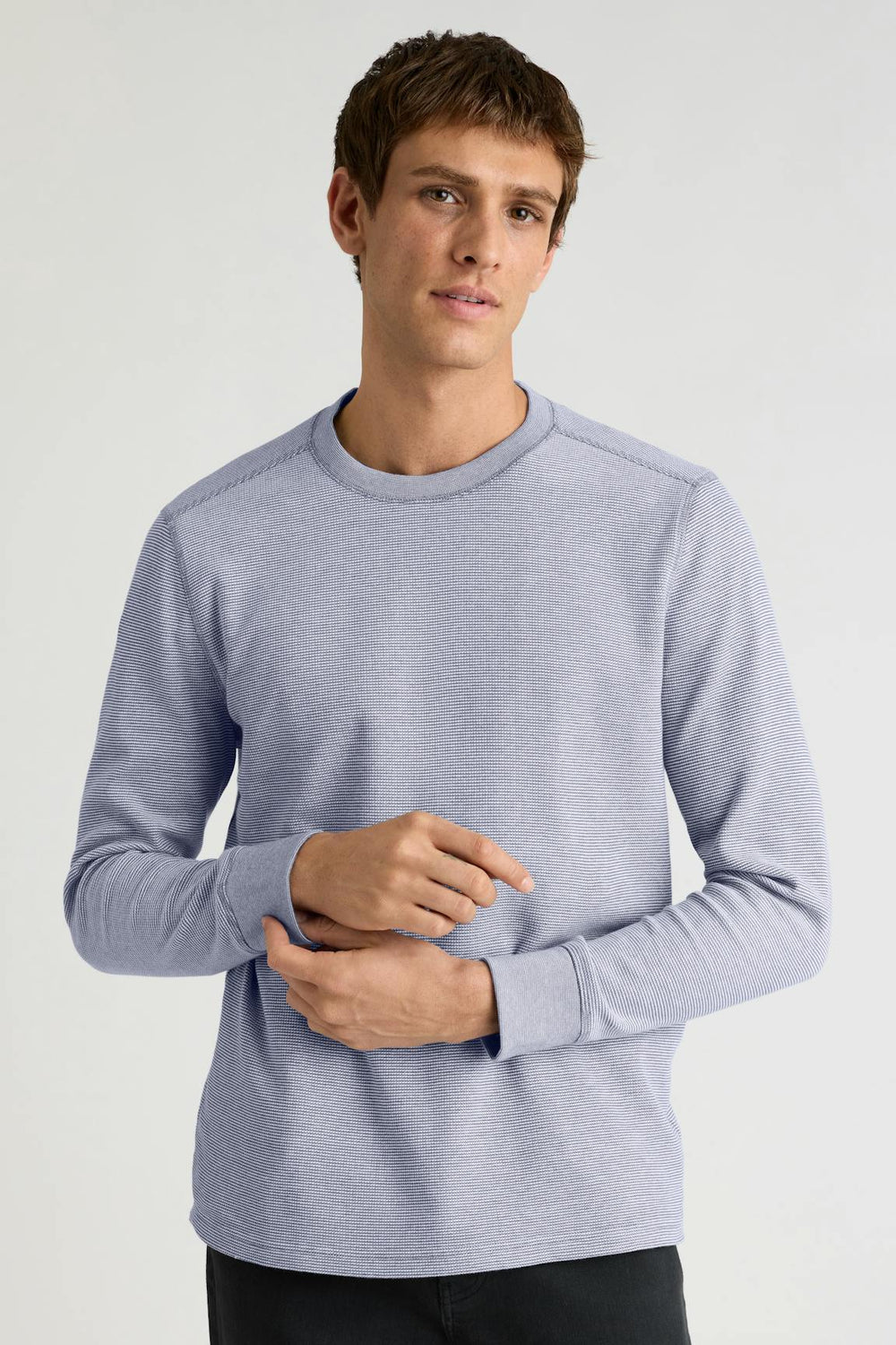 Waffle Crew / Bonobos - navy blue feeder stripe