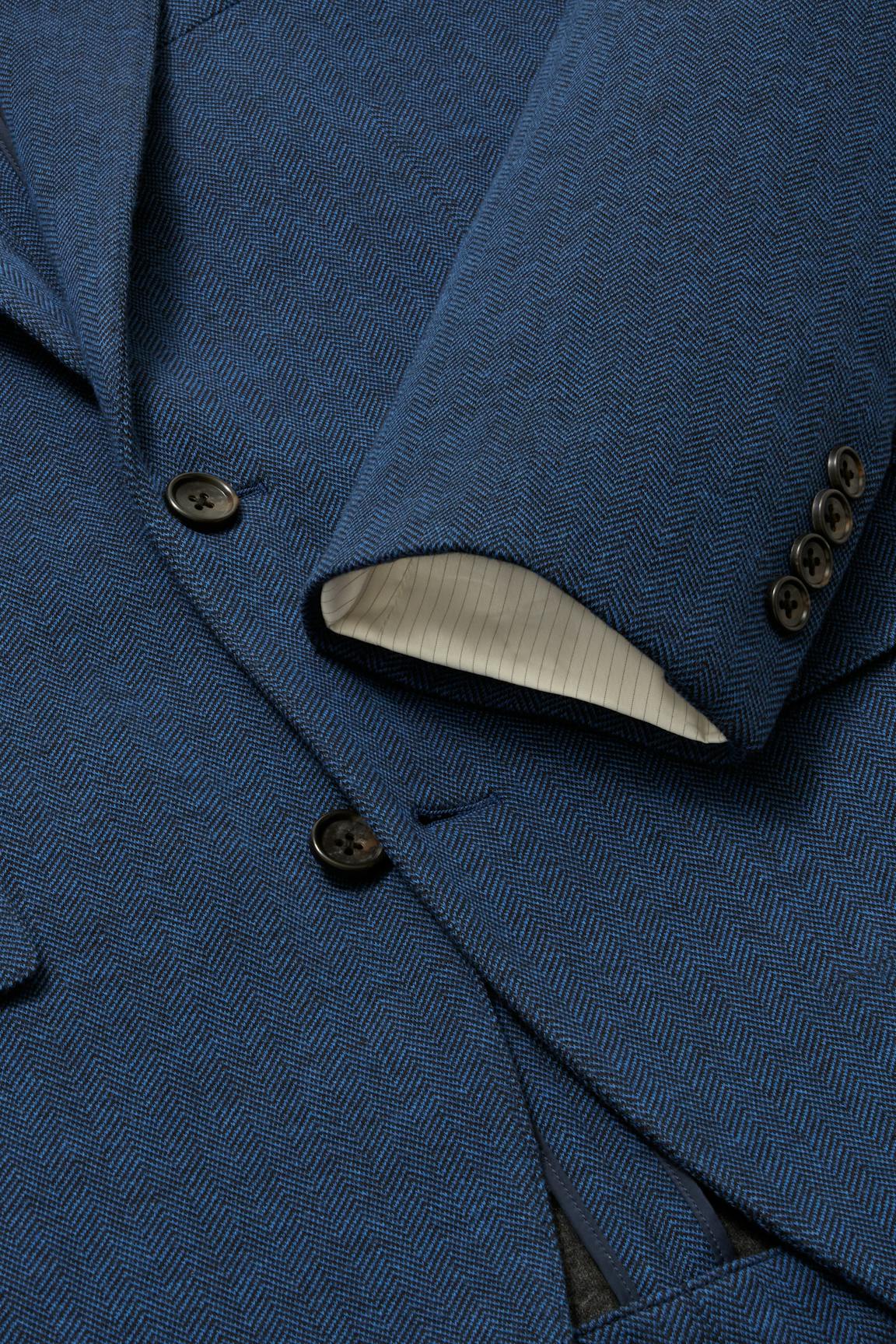 Jetsetter Knit Blazer / Bonobos - ocean blue herringbone