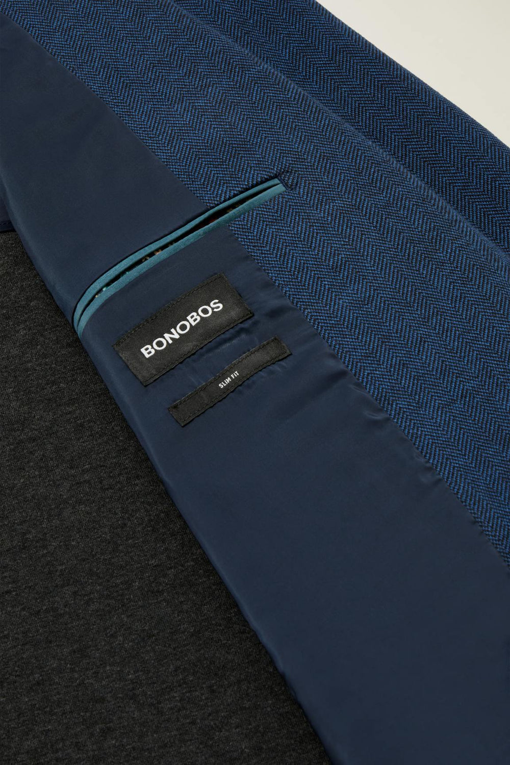 Jetsetter Knit Blazer / Bonobos - ocean blue herringbone