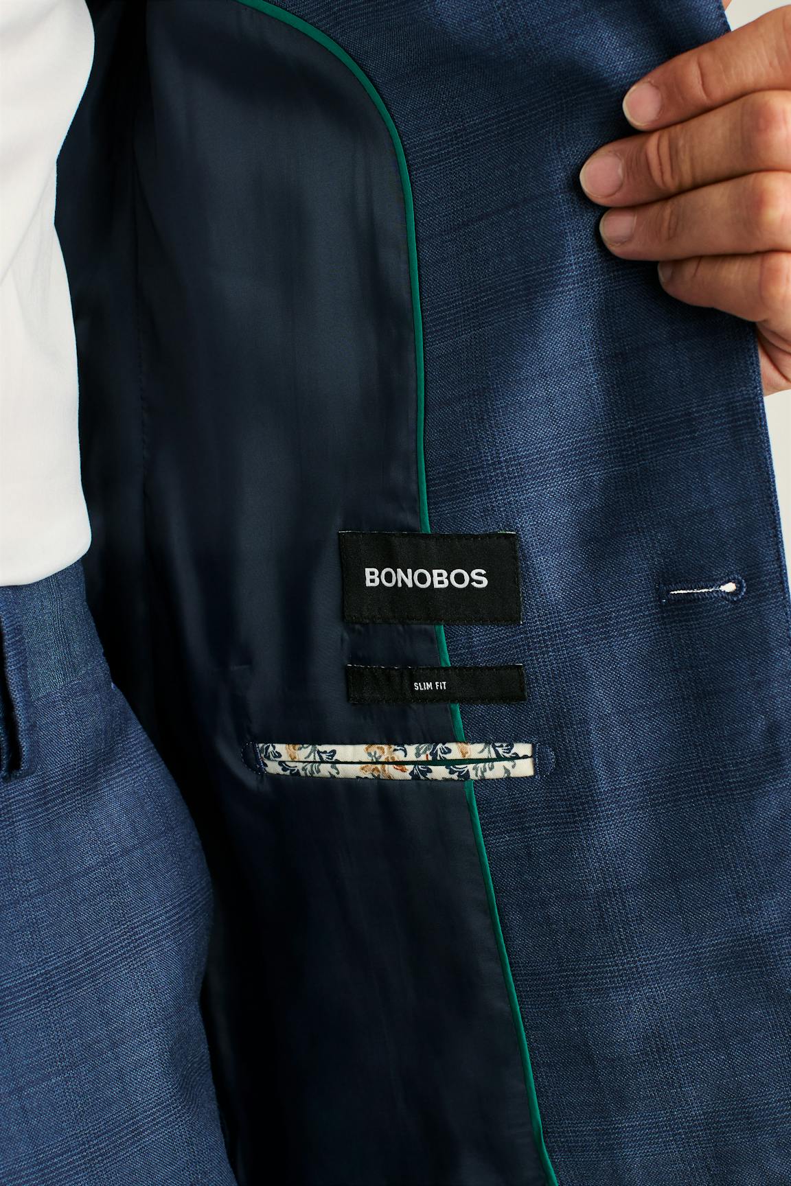 Jetsetter Wool Blazer / Bonobos - mid blue glen plaid