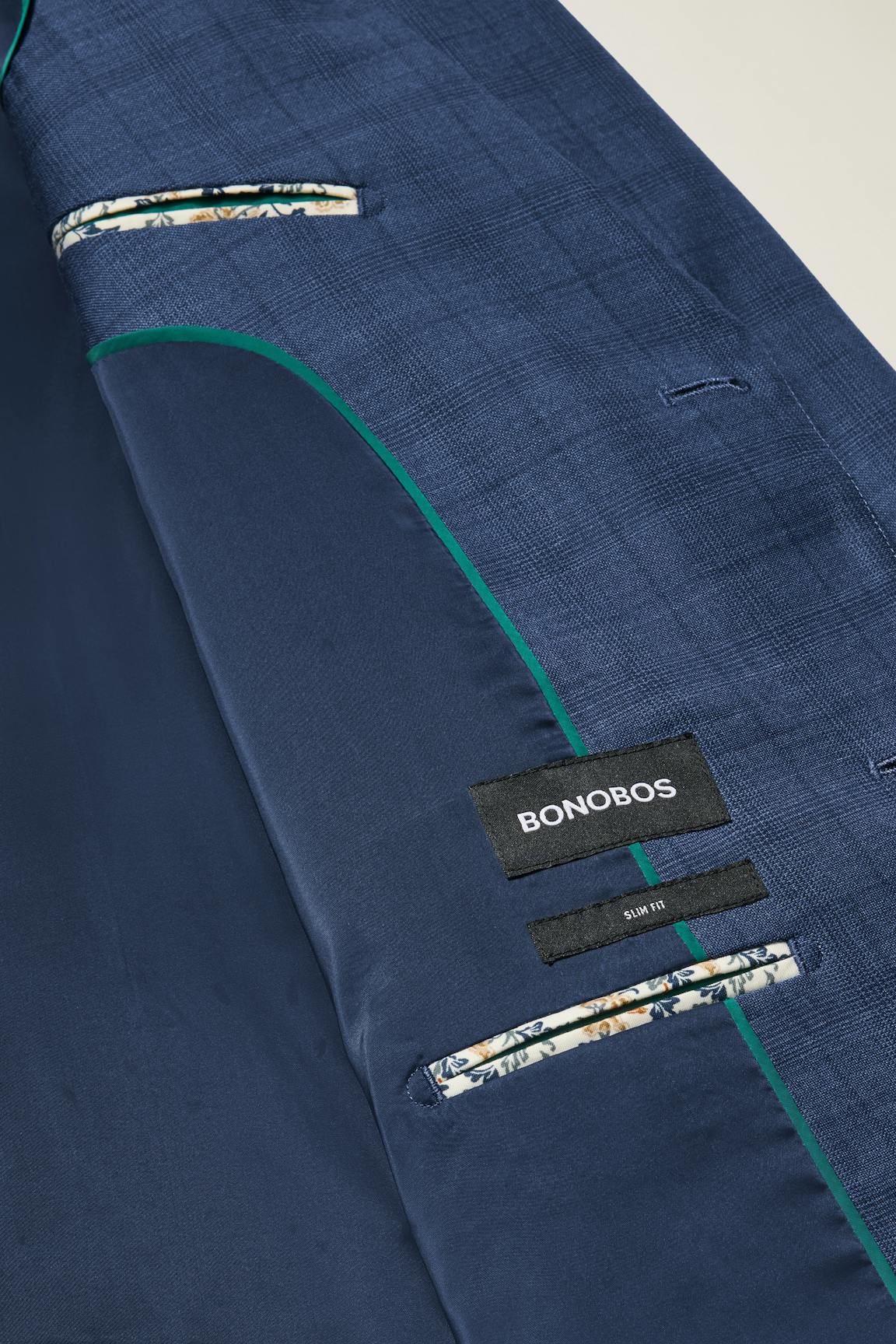 Jetsetter Wool Blazer / Bonobos - mid blue glen plaid