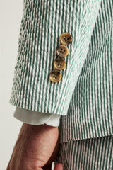 Jetsetter Italian Seersucker Blazer / Bonobos - olive and white stripe