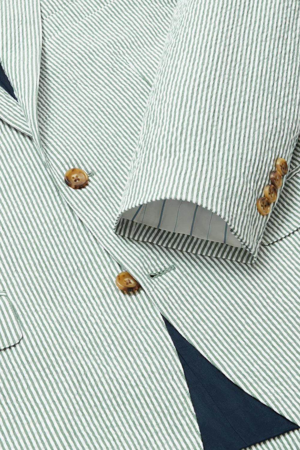 Jetsetter Italian Seersucker Blazer / Bonobos - olive and white stripe